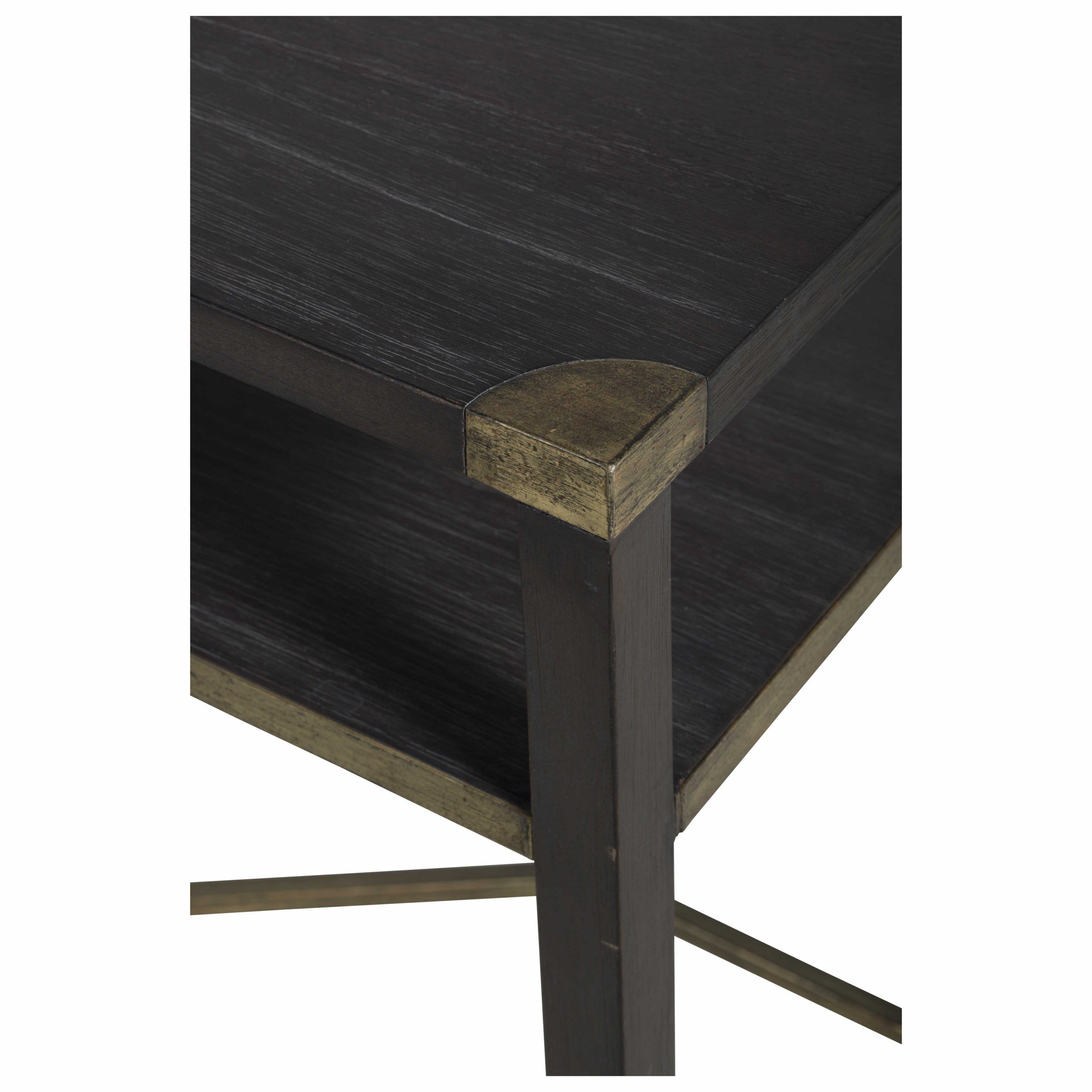 Gabby Home Natural Black / Antique Champagne 70'' Wide Rectangular Sue Regarding Natural And Black Console Tables (View 10 of 20)