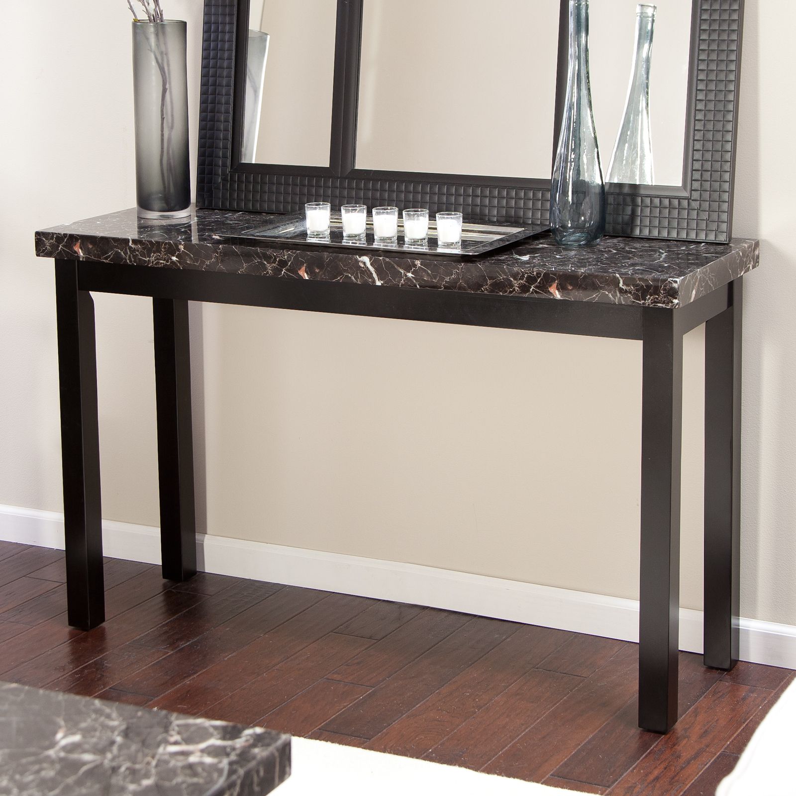 Galassia Faux Marble Console Table – Console Tables At Hayneedle Pertaining To Marble Console Tables (View 8 of 20)