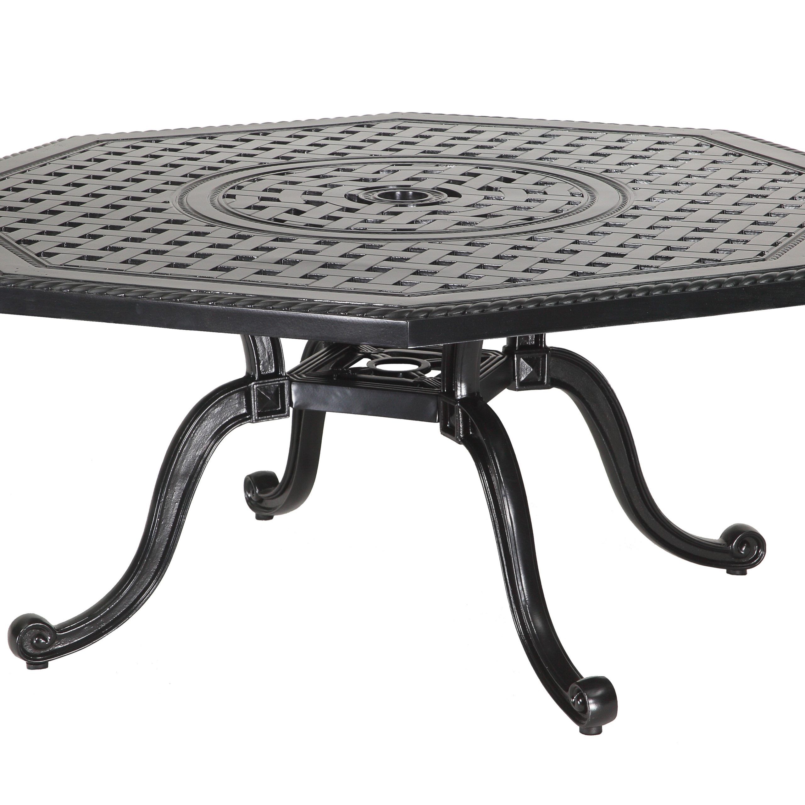 Gensun Grand Terrace Cast Aluminum 45'' Wide Octagon Chat Table With Regarding Octagon Console Tables (View 13 of 20)