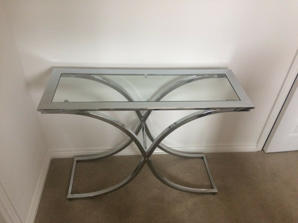 Glass Chrome Console Table | In Stepps, Glasgow | Gumtree For Chrome Console Tables (View 12 of 20)