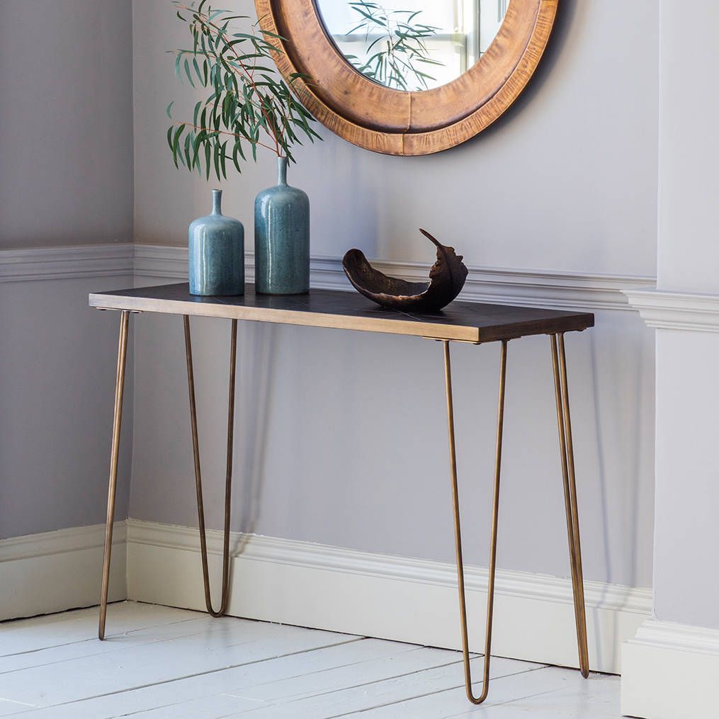 Gold Legged And Tiled Console Table | Home Decor, Marble Console Table With Regard To White Marble Gold Metal Console Tables (View 1 of 20)