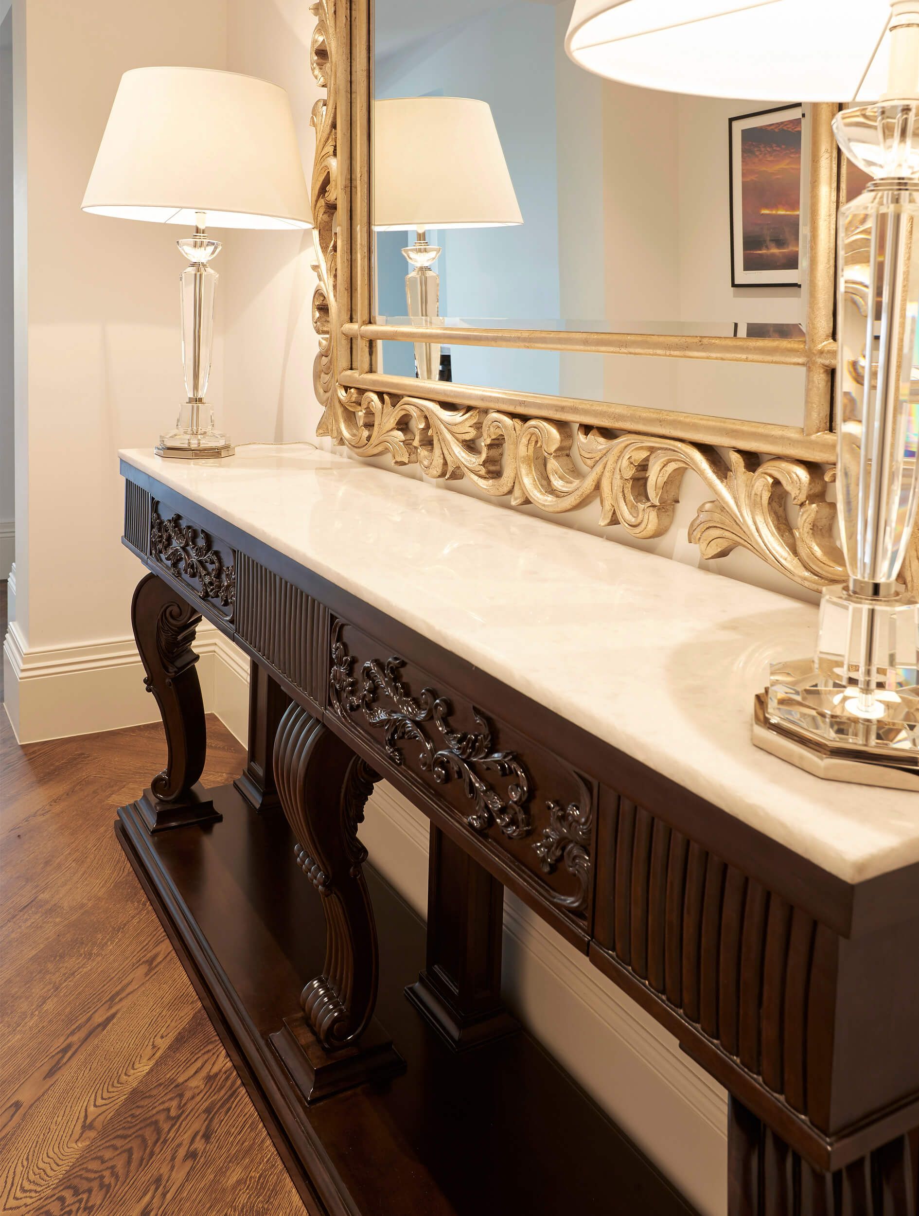 Grand Walnut Entrance Console Table | French Tables With Hand Finished Walnut Console Tables (View 5 of 20)