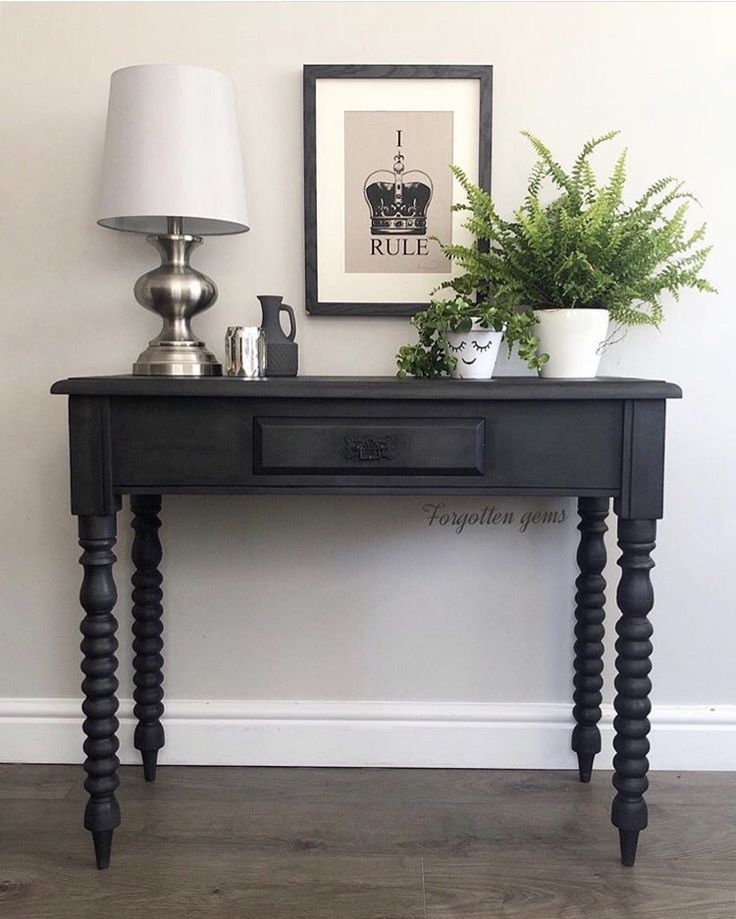 Graphite Slate Grey Console Table | Interieur Inside Smoke Gray Wood Console Tables (View 3 of 20)