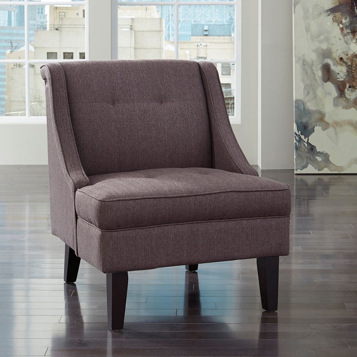 Gray Accent Chair | Living Room Chairs | Lifestyle Furniturebabette's Throughout Satin Gray Wood Accent Stools (View 5 of 20)