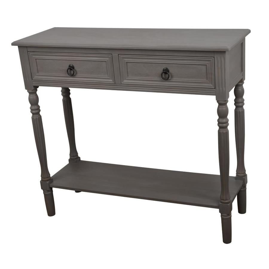 Gray Composite Casual Console Table At Lowes For Gray Wood Black Steel Console Tables (View 17 of 20)