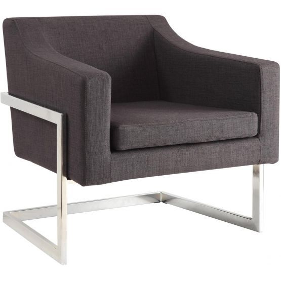 Grennson Grey Accent Chair Pertaining To Smoke Gray Wood Accent Stools (View 11 of 20)