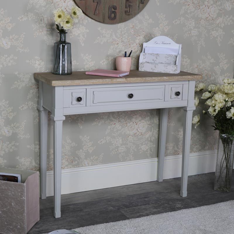 Grey 3 Drawer Console/hall Table – Stanford Range – Melody Maison® Pertaining To Gray And Black Console Tables (View 5 of 20)