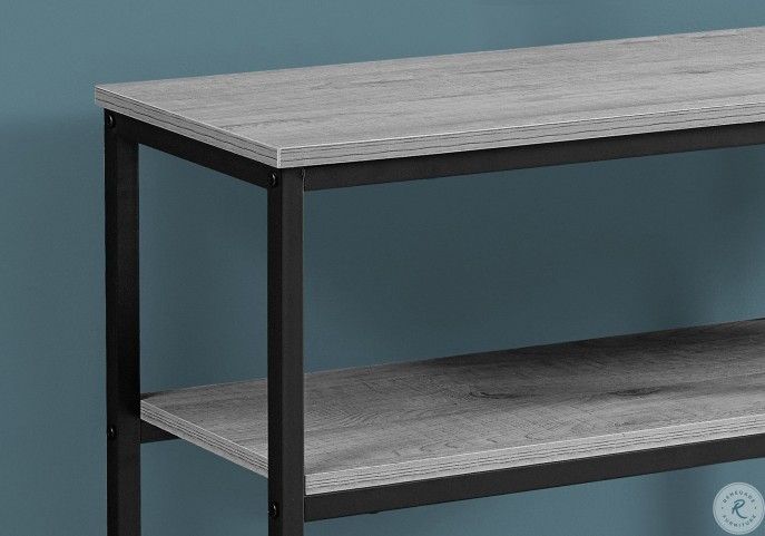 Grey And Black Metal 42" Console Table From Monarch | Coleman Furniture In Gray And Black Console Tables (View 19 of 20)