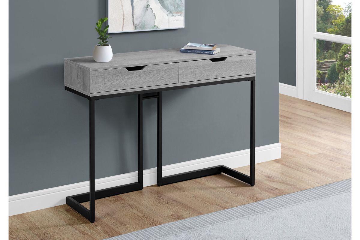 Grey Contemporary Hall Console Table With Storagemonarch With Modern Console Tables (View 9 of 20)