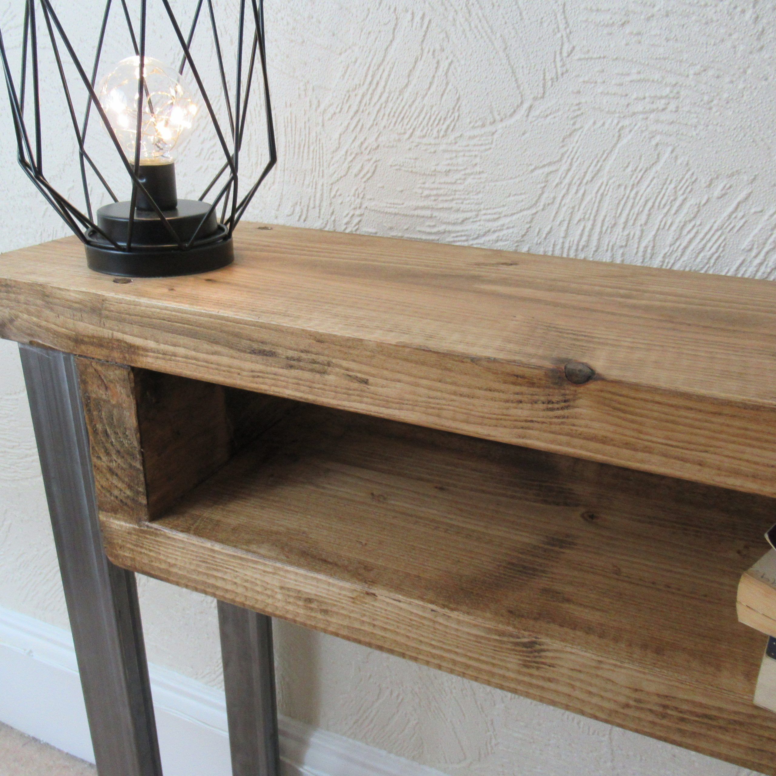 Hallway Console Table Chunky Wood With Regard To Wood Console Tables (View 8 of 20)