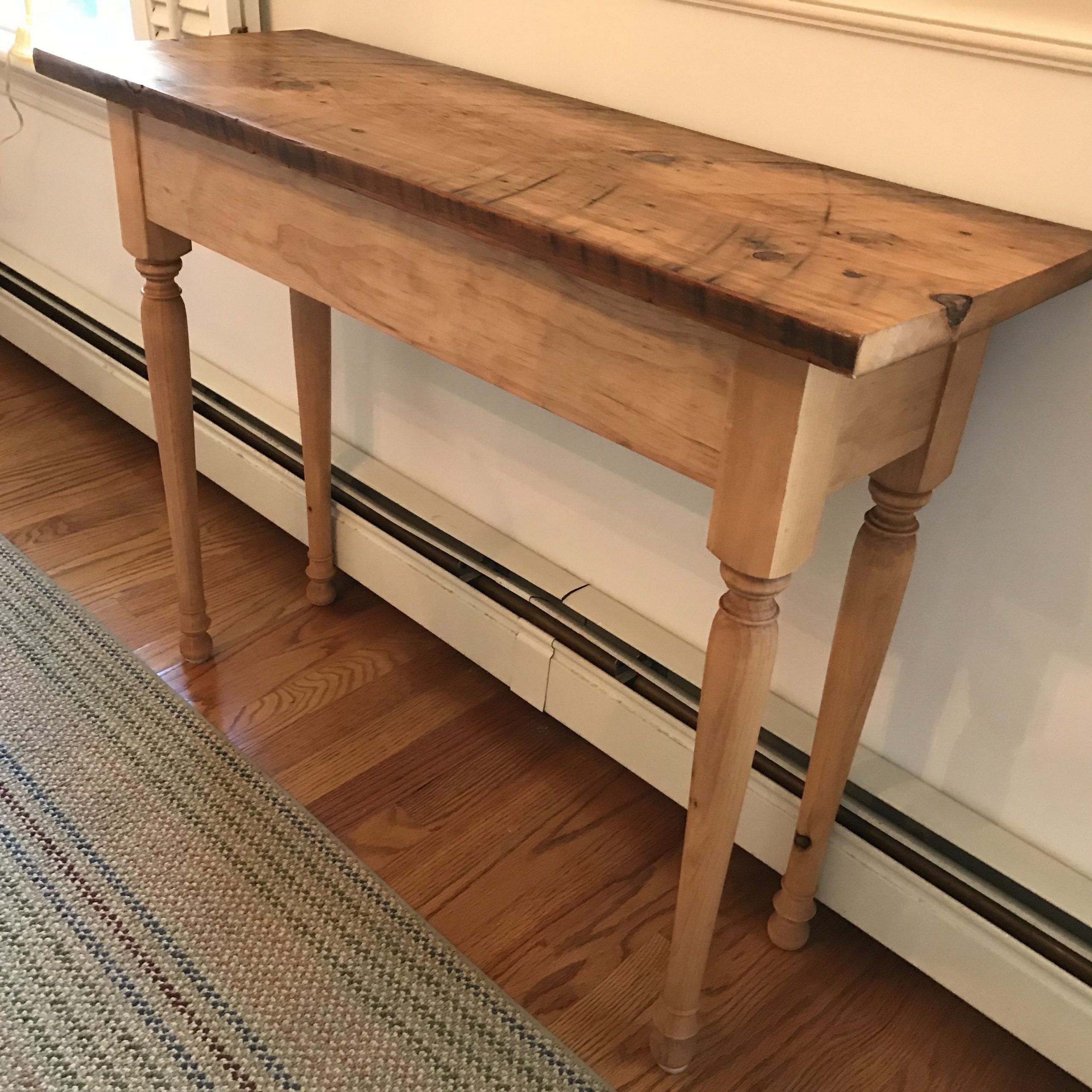 Hand Crafted Reclaimed Wood Console Tablejohn Gaines Woodworking Regarding Smoked Barnwood Console Tables (View 3 of 20)