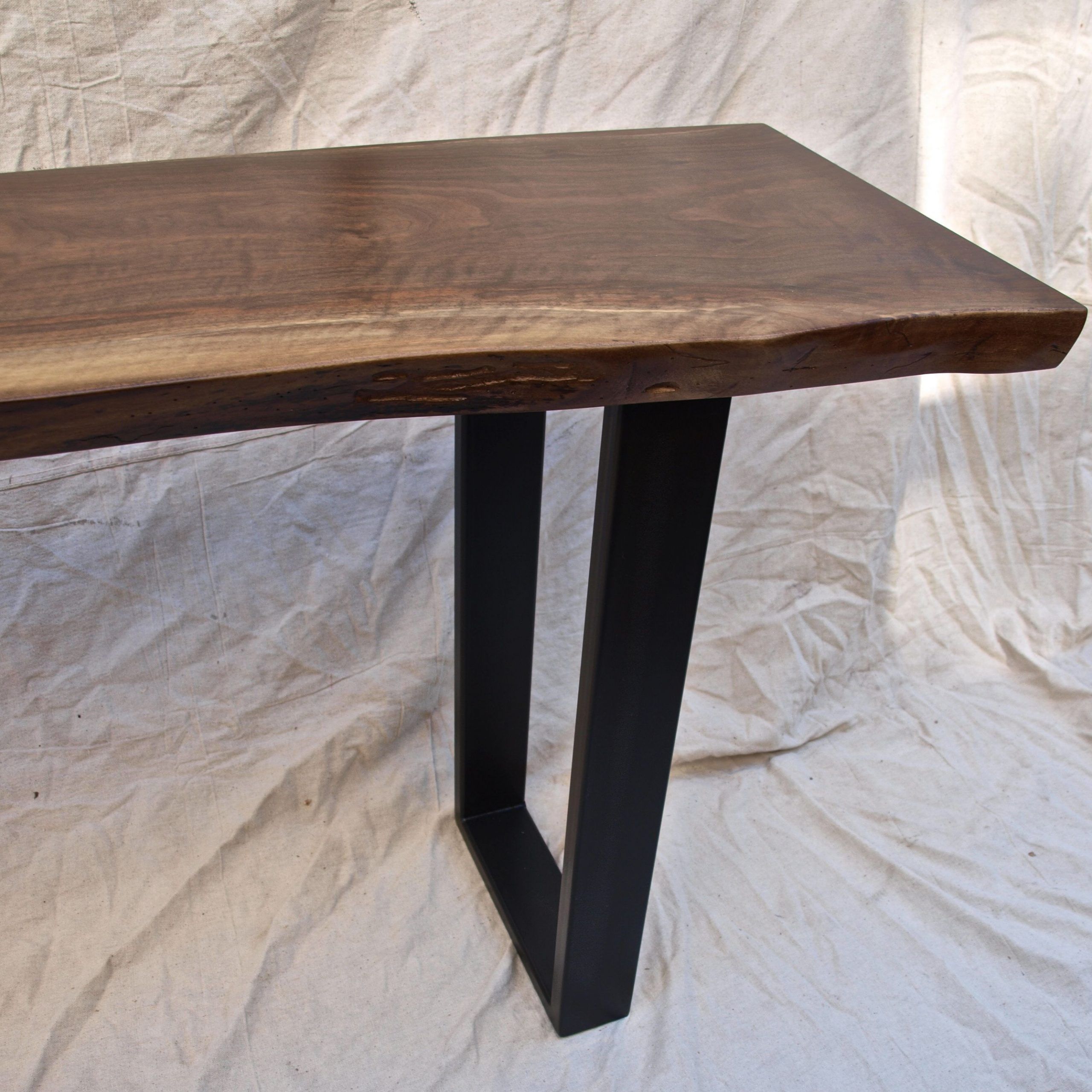 Hand Made Live Edge Walnut Console Tablewitness Tree Studios With Dark Walnut Console Tables (View 5 of 20)