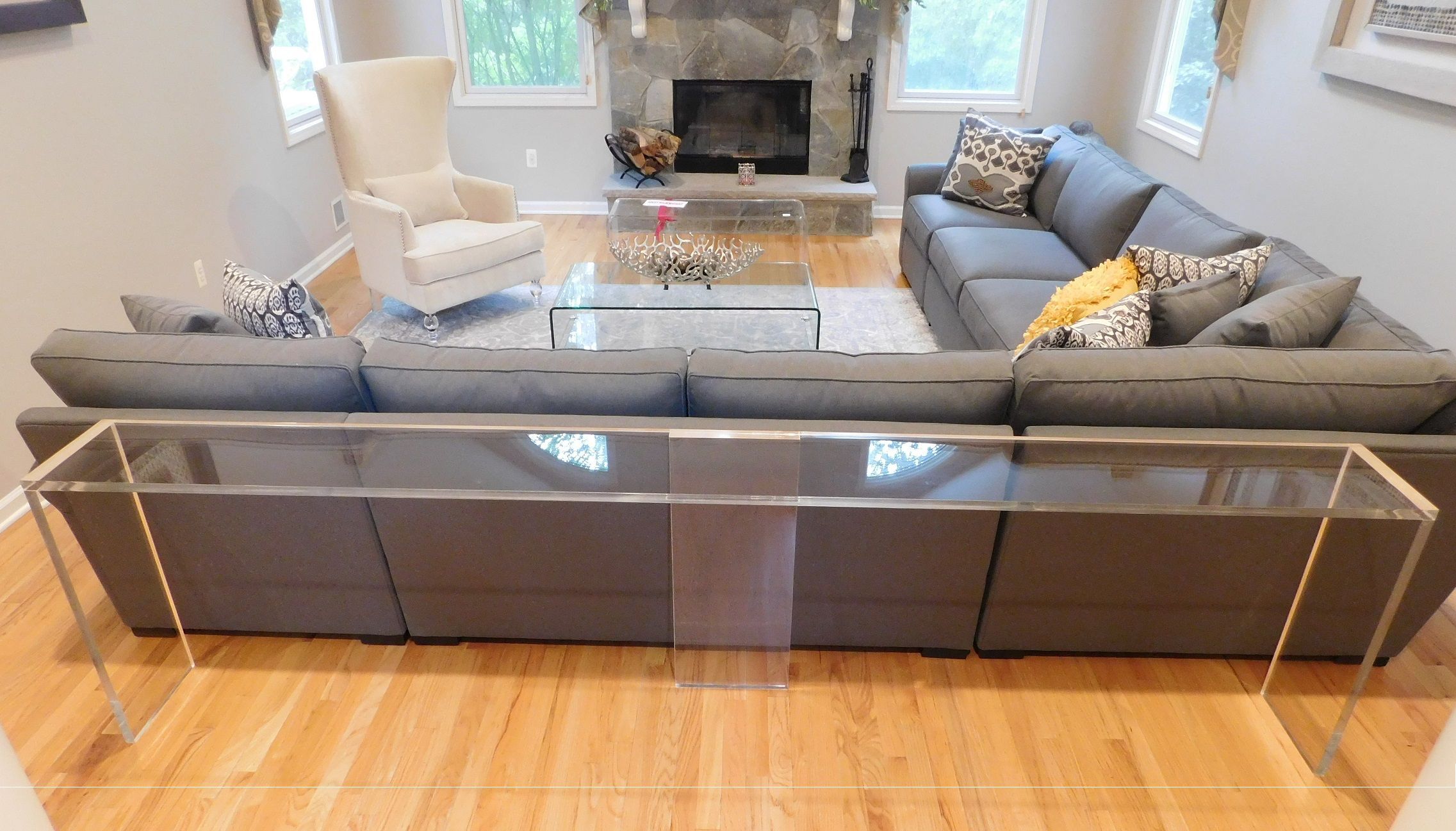 Handmade Straight Edge Console Table – In Color Or Clear From 3/4 Inside Acrylic Modern Console Tables (View 18 of 20)