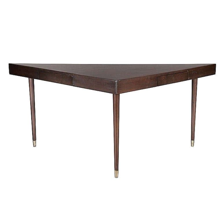 Harvey Probber Triangle Sofa Table For Sale At 1stdibs With White Triangular Console Tables (View 19 of 20)