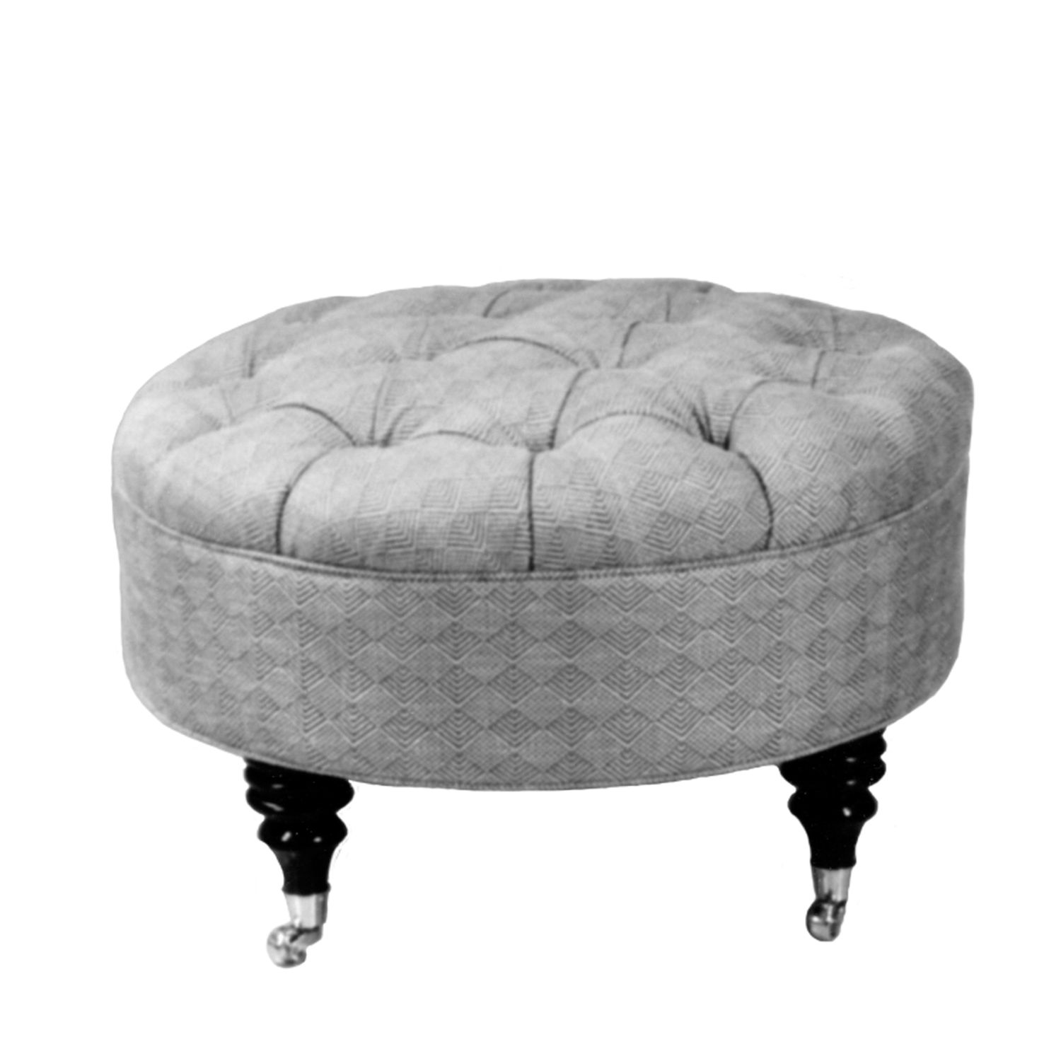 Helmsley Tufted Ottoman | Stewart Furniture Within Caramel Leather And Bronze Steel Tufted Square Ottomans (View 7 of 20)