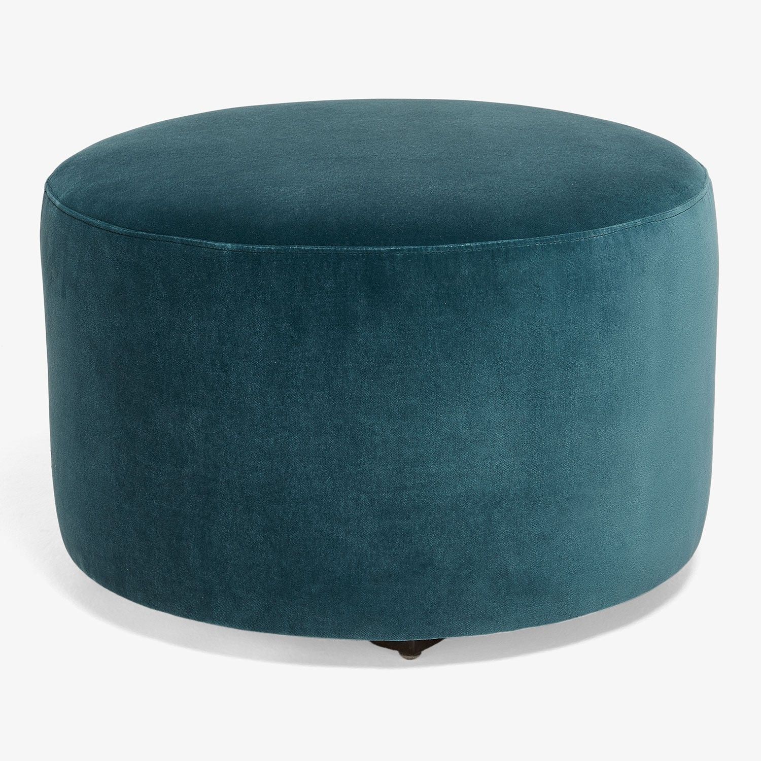 Highline Dragonfly Rounded Ottoman | Ottoman, Modern Furniture Decor Within Teal Velvet Pleated Pouf Ottomans (View 11 of 20)