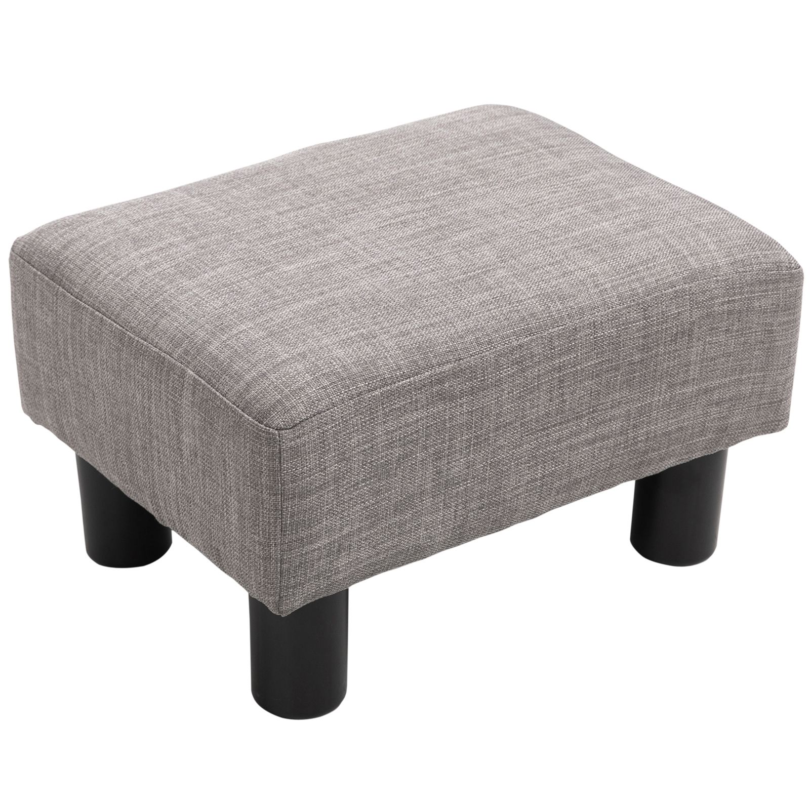 Homcom 16" Fabric Footrest Ottoman Pouf Modern Linen Cube – Walmart For Orange Fabric Modern Cube Ottomans (View 19 of 20)