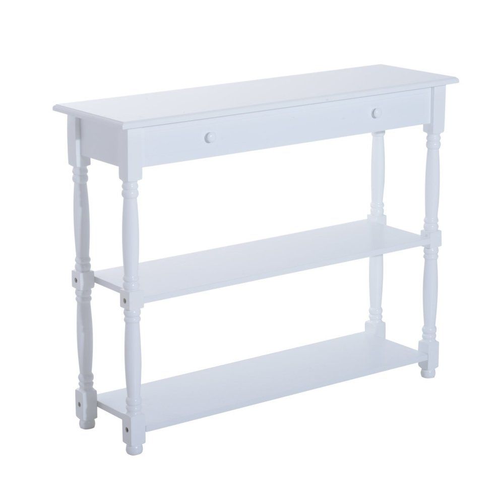 Homcom 3 Tier Console Table | White Hallway Table On Onbuy With Regard To 3 Tier Console Tables (View 17 of 20)