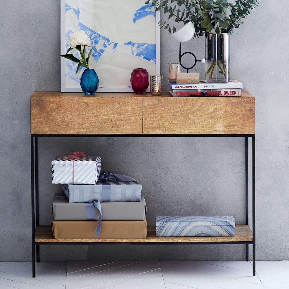 Industrial Storage Console | Rustic Storage, Home Office Furniture With Open Storage Console Tables (View 17 of 20)