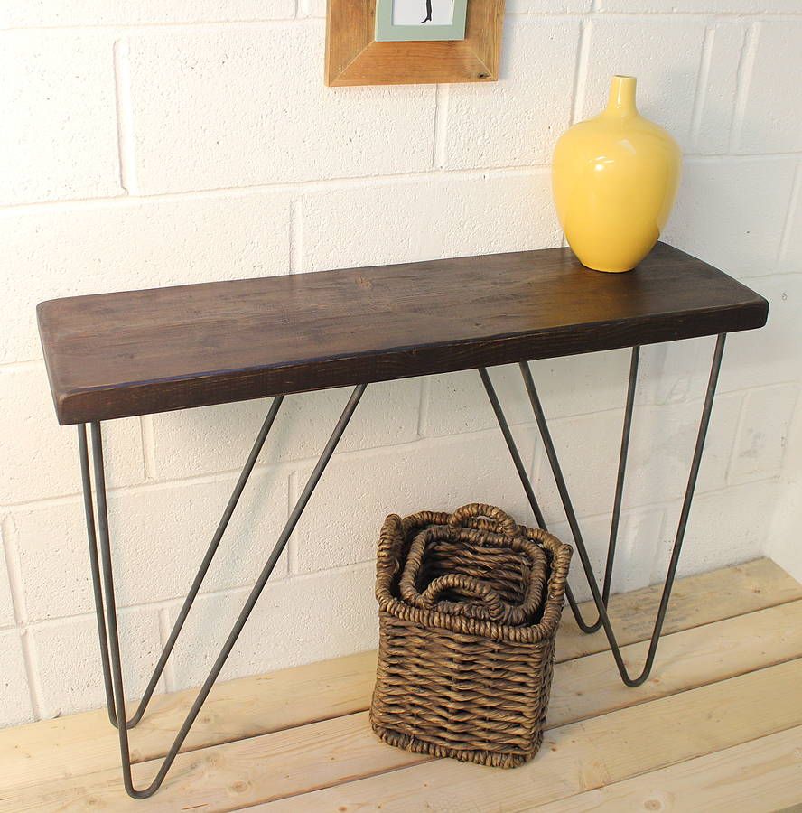Industrial Wood And Steel Console Table – Möa Design Throughout Oak Wood And Metal Legs Console Tables (View 5 of 20)
