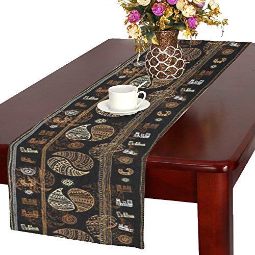 Interestprint Coffee Beans Cotton Table Runner Placemat 16 X 72 Inch Inside Dark Coffee Bean Console Tables (View 16 of 20)