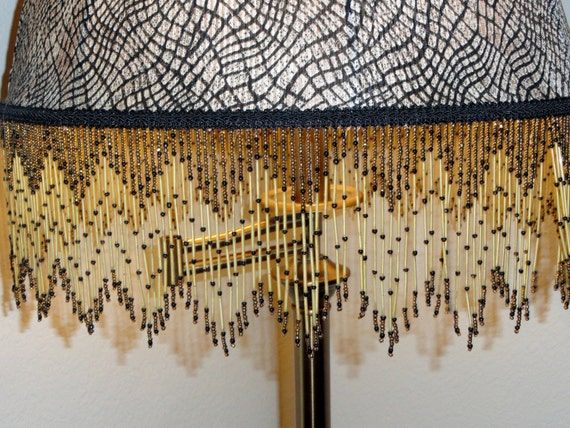 Items Similar To Gorgeous Beaded Fringe Trim 6" Gold, Black All Is In In Pearl Fabric Ottomans With Black Fringe Trim (View 13 of 20)