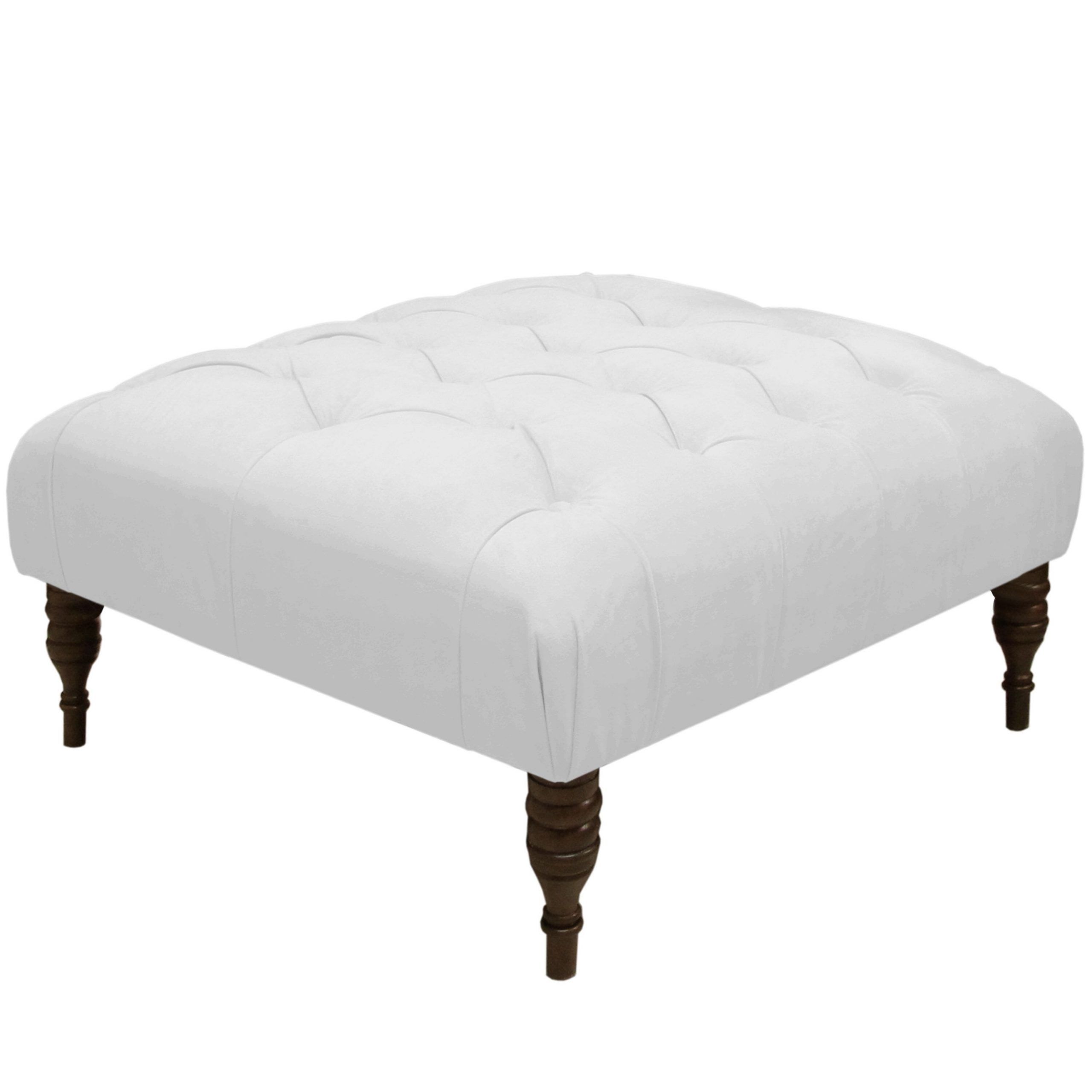 Jasmine Tufted Cocktail Ottoman | Furniture, White Ottoman, Cocktail In Gray Tufted Cocktail Ottomans (View 1 of 20)