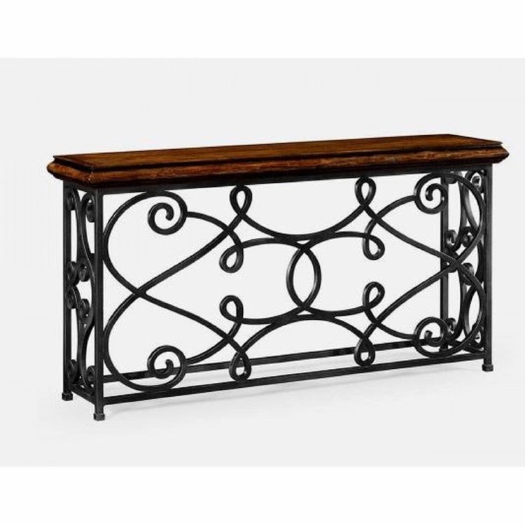 Jonathan Charles Fine Furniture – Artisan 72" Width Rectangular Rustic Pertaining To Wrought Iron Console Tables (View 15 of 20)