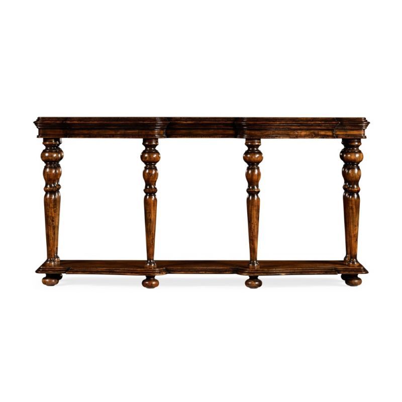 Jonathan Charles Fine Furniture – Artisan Rectangular Rustic Walnut For Walnut And Gold Rectangular Console Tables (View 13 of 20)
