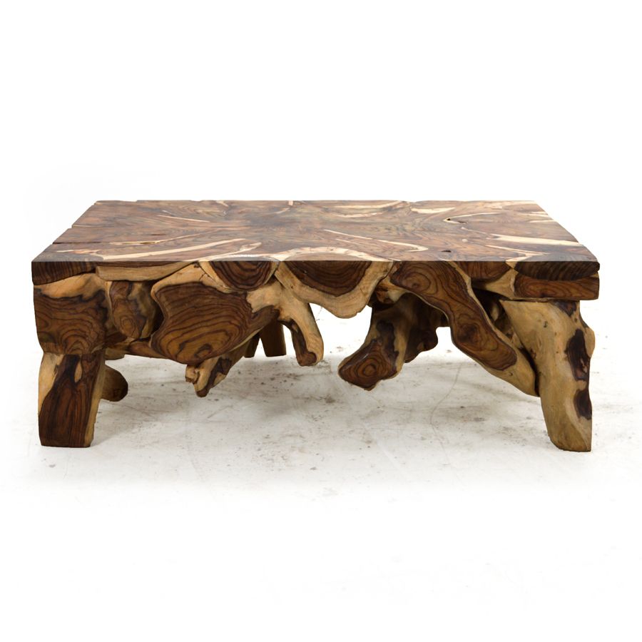 Js 162 Organic Chamcha Wood Coffee Table – Home Source Furniture Within Espresso Wood Trunk Console Tables (Gallery 19 of 20)