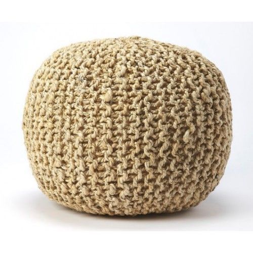 Jute Woven Rope Color Beige Round Ottoman Pouf | Woven Pouf, Woven For White Jute Pouf Ottomans (View 11 of 20)