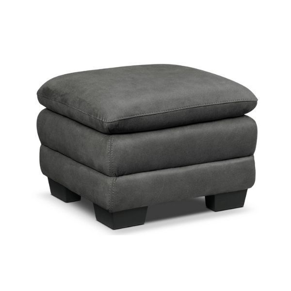 Kelleher Ottoman – Charcoal In 2020 | Ottoman, Lasting Style, Charcoal For Charcoal And Light Gray Cotton Pouf Ottomans (View 3 of 20)