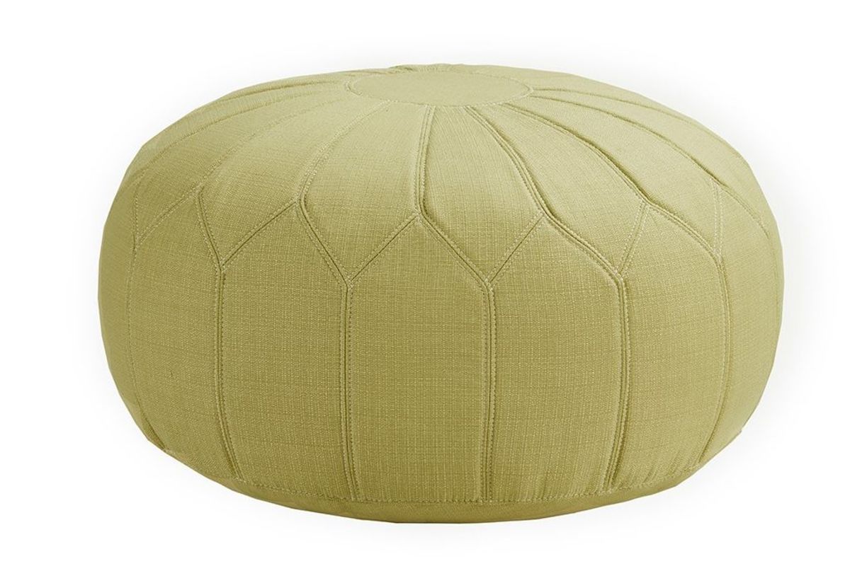 Kelsey Round Pouf Ottoman In Greenmadison Park At Gardner White Inside Green Pouf Ottomans (View 6 of 20)