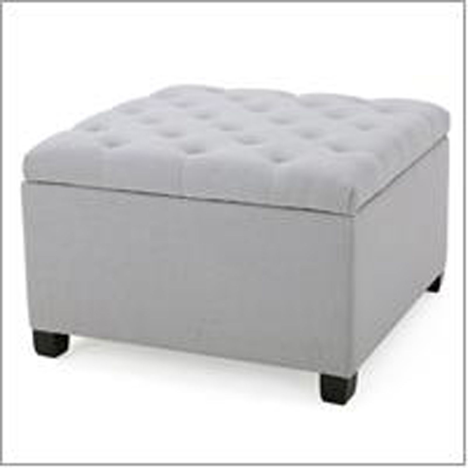 Kendall Light Gray Fabric Storage Ottoman – Pier1 With Regard To Beige And Light Gray Fabric Pouf Ottomans (View 5 of 20)