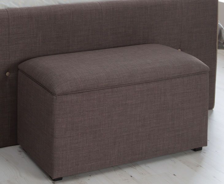 Kingsley Large Upholstered Ottoman – Just Ottomans In Fabric Oversized Pouf Ottomans (View 7 of 20)