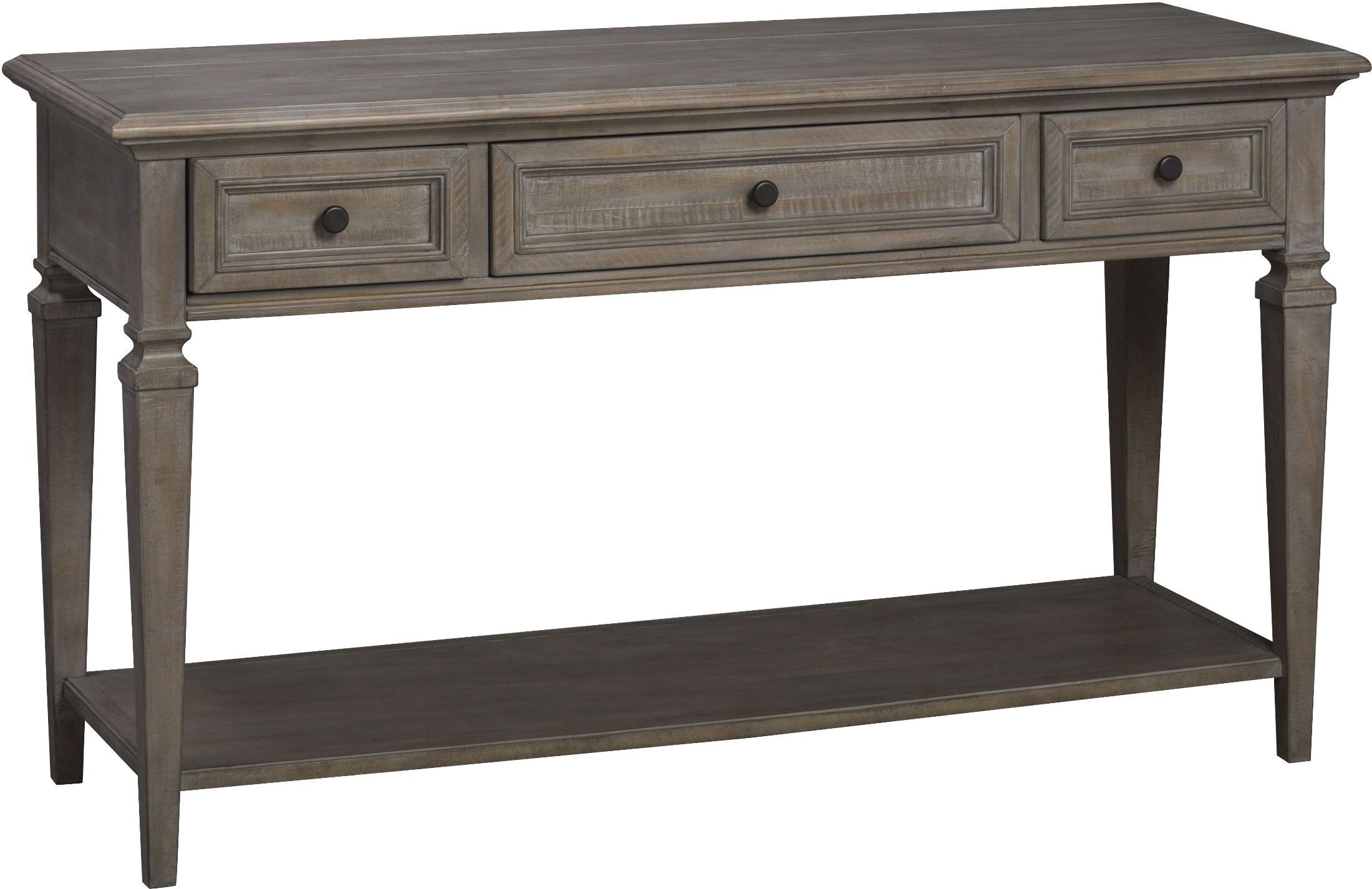 Lancaster Dove Tail Grey Rectangular Sofa Table From Magnussen Home For Gray Wood Veneer Console Tables (View 7 of 20)