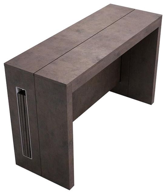 Large Extendable Console Table – Contemporary – Console Tables – With Pecan Brown Triangular Console Tables (View 8 of 20)