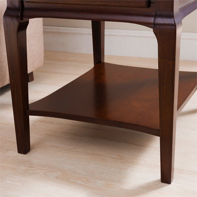 Leick Home Stratus Drawer End Table In Heartwood Cherry – 22007 In Heartwood Cherry Wood Console Tables (View 5 of 20)
