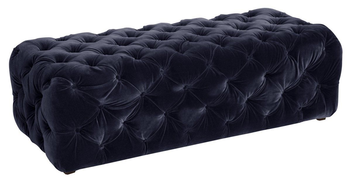Liane Tufted Bench, Navy Velvet | Tufted Bench, Tufted Furniture For Navy Velvet Fabric Benches (View 20 of 20)