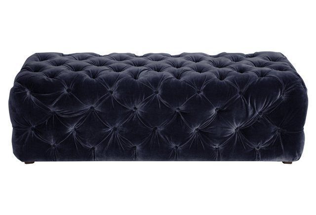 Liane Tufted Bench, Navy Velvet | Tufted Bench, Tufted Furniture, Navy Inside Navy Velvet Fabric Benches (View 15 of 20)