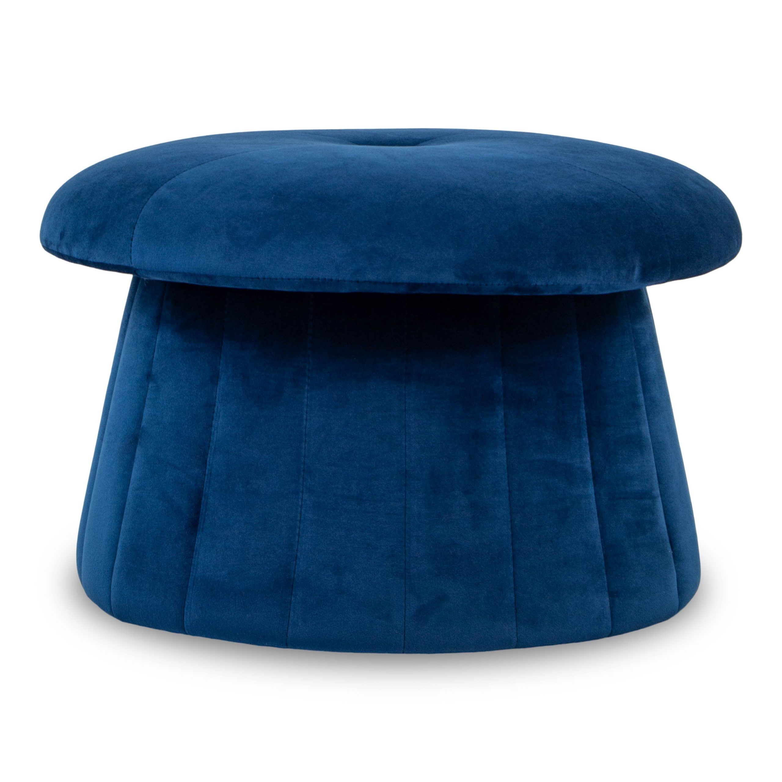 Lilith Ottoman In Velvet Midnight Blue | Furniture & Home Décor | Fortytwo In Blue Slate Jute Pouf Ottomans (View 12 of 20)