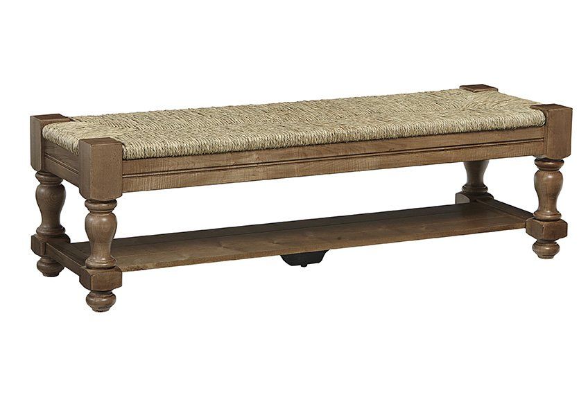 Lmco Scotsman Seagrass Bench Natural Maple – Hampton Furniture Within Natural Seagrass Console Tables (View 6 of 20)