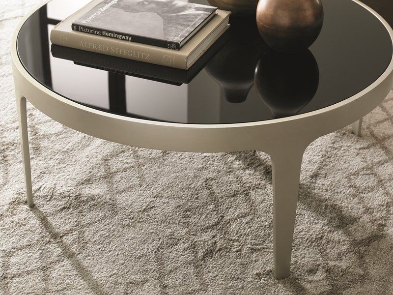 Loft Cocktail Table – Dressed For A Party, This Round Table Has A Shiny Pertaining To Black Round Glass Top Console Tables (View 8 of 20)