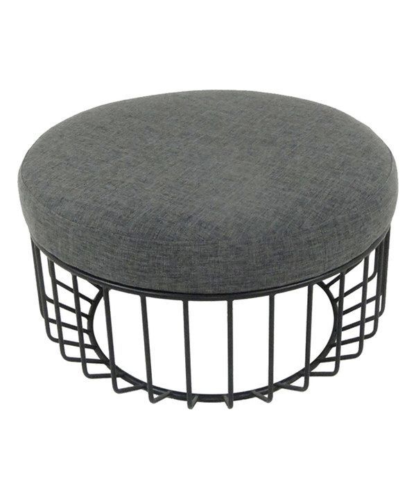 Look At This Gray Round Cocktail Ottoman On #zulily Today! | Cocktail For Smoke Gray  Round Ottomans (View 13 of 20)