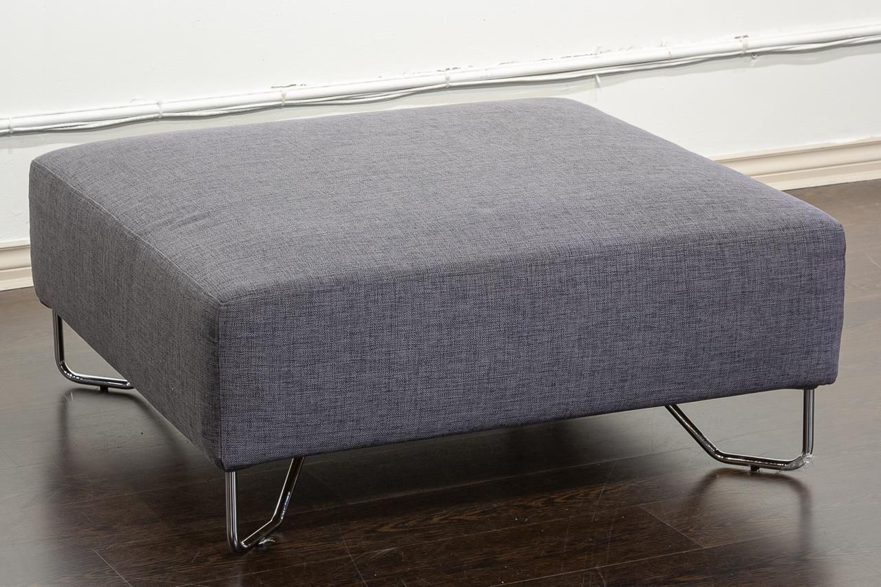 Lot – A Square Grey Upholstered Low Ottoman, 15 1/2 X 38 X 38 In. ( (View 13 of 20)