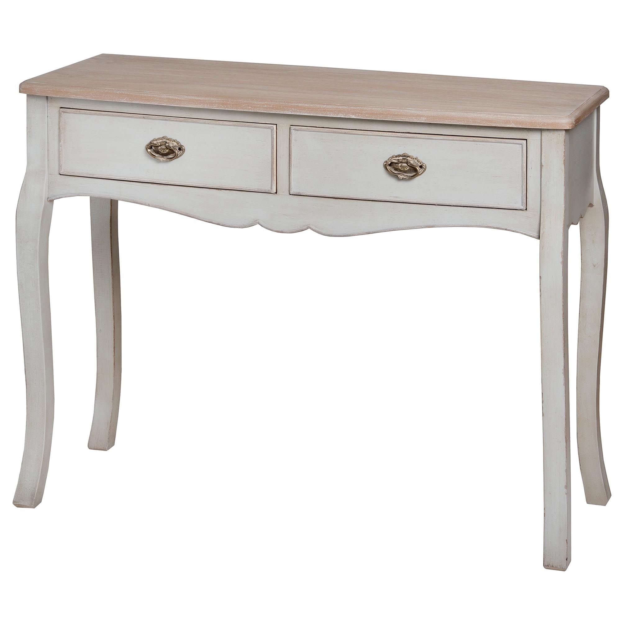 Louis Shabby Chic 2 Drawer Console Table | Table | Homesdirect365 Throughout 2 Drawer Console Tables (View 12 of 20)
