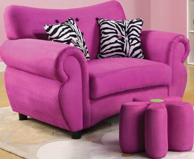 Lucy Pink Youth Ottoman 59007 | Chair Fabric, Ottoman Set, Ottoman Intended For Pink Fabric Banded Ottomans (View 18 of 20)