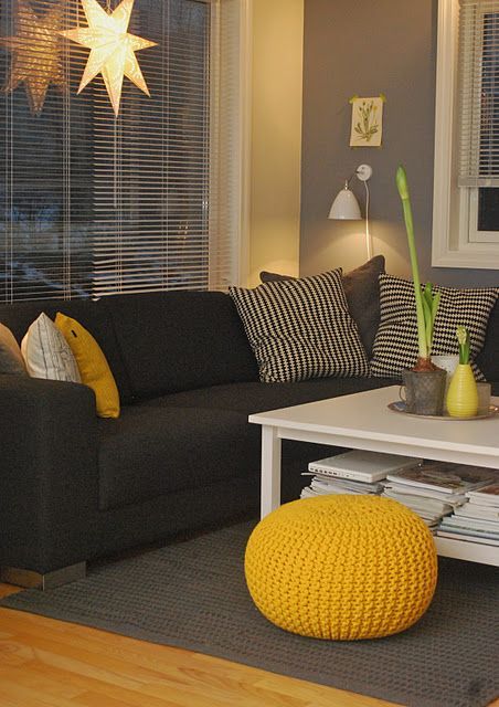 M O L L I E S | Grey And Yellow Living Room, Living Room Grey, Yellow With Regard To Yellow And Black Console Tables (View 15 of 20)