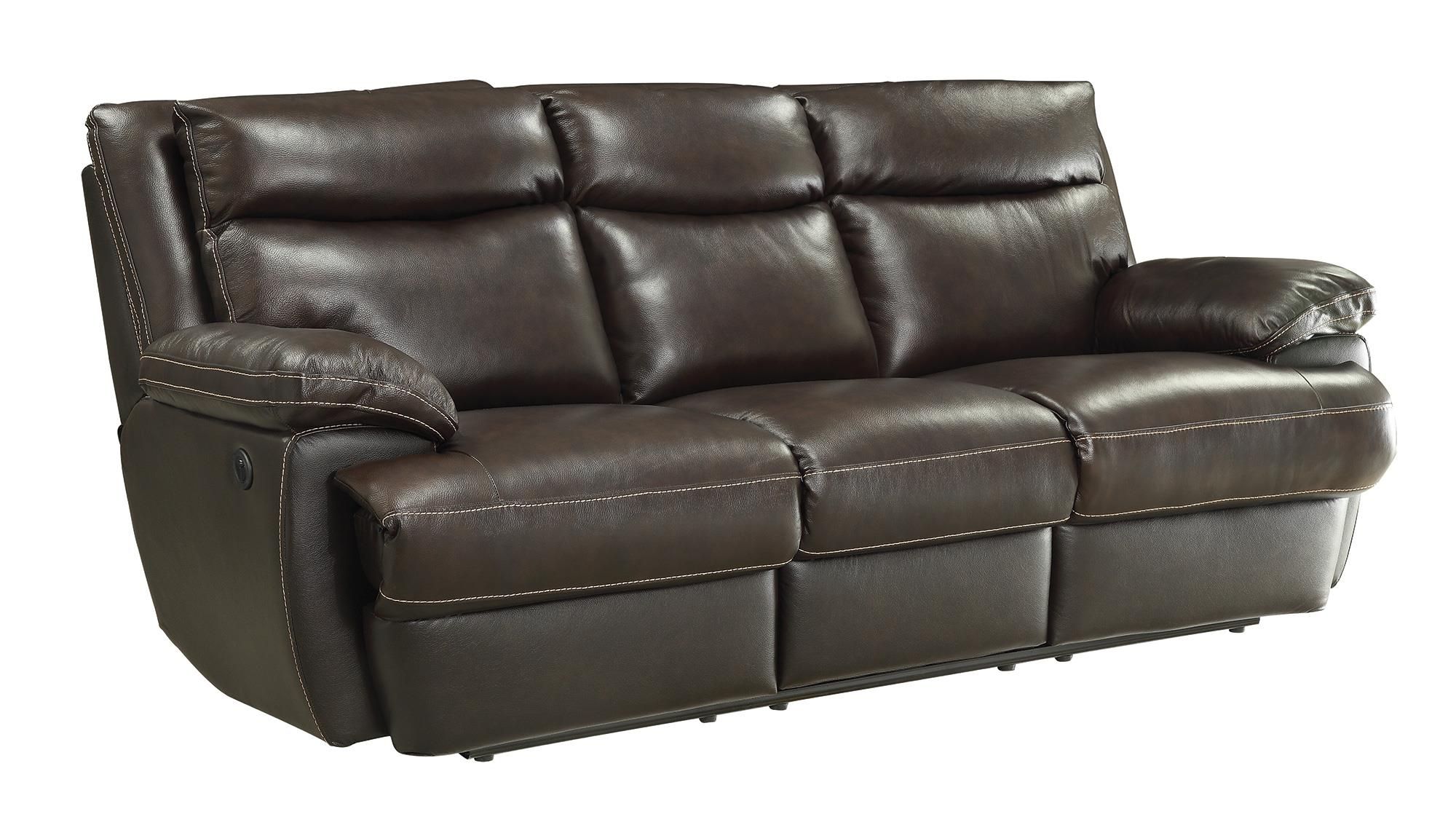 Macpherson Casual Reclining Sofa With Usb Charging Ports | Quality Regarding Espresso Faux Leather Ac And Usb Ottomans (View 5 of 20)