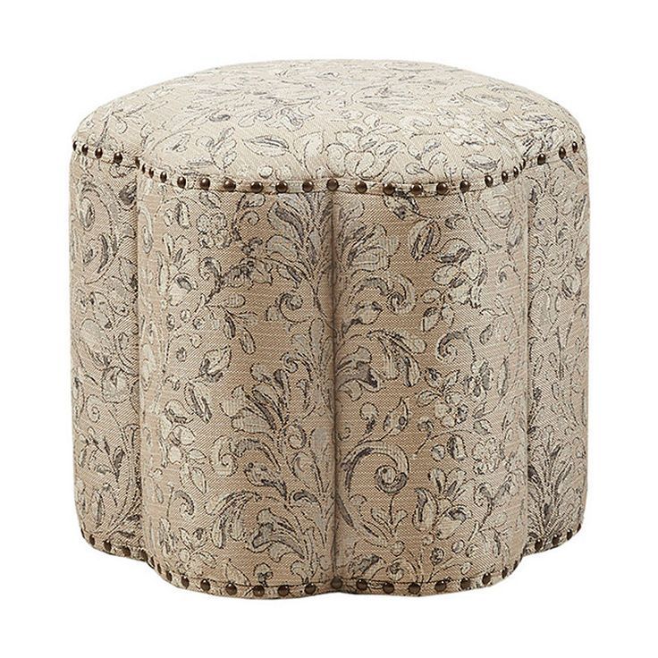 Madison Park Selma Ottoman | Living Room Furniture, Ottoman, Storage With Regard To Multi Color Botanical Fabric Cocktail Square Ottomans (View 15 of 20)